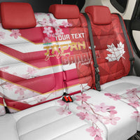 Canada and Japan Rugby Custom Back Car Seat Cover Canucks Brave Blossoms Together Pacific - Polynesian Pride