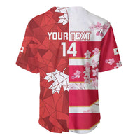 Canada and Japan Rugby Custom Baseball Jersey Canucks Brave Blossoms Together Pacific - Polynesian Pride
