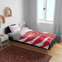 Canada and Japan Rugby Custom Bedding Set Canucks Brave Blossoms Together Pacific - Polynesian Pride