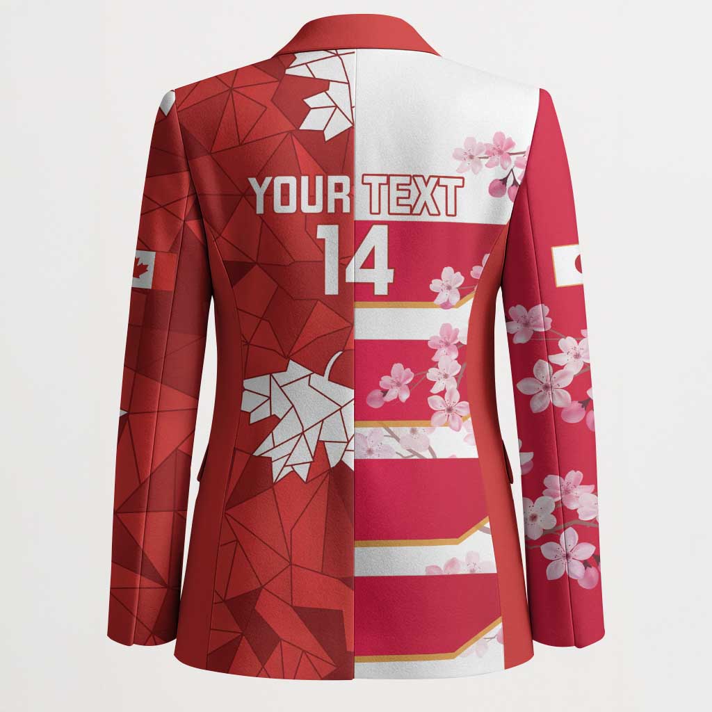 Canada and Japan Rugby Custom Blazer Canucks Brave Blossoms Together Pacific - Polynesian Pride