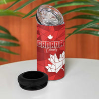 Canada and Japan Rugby 4 in 1 Can Cooler Tumbler Canucks Brave Blossoms Together Pacific LT14 - Polynesian Pride