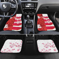 Canada and Japan Rugby Custom Car Mats Canucks Brave Blossoms Together Pacific LT14 Set 4pcs Red - Polynesian Pride