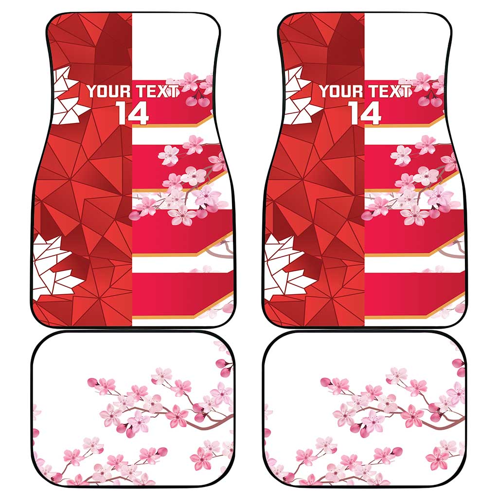 Canada and Japan Rugby Custom Car Mats Canucks Brave Blossoms Together Pacific LT14 - Polynesian Pride