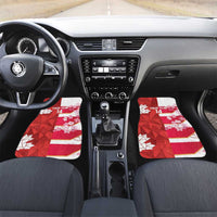Canada and Japan Rugby Custom Car Mats Canucks Brave Blossoms Together Pacific LT14 Set 2pcs - Front Red - Polynesian Pride