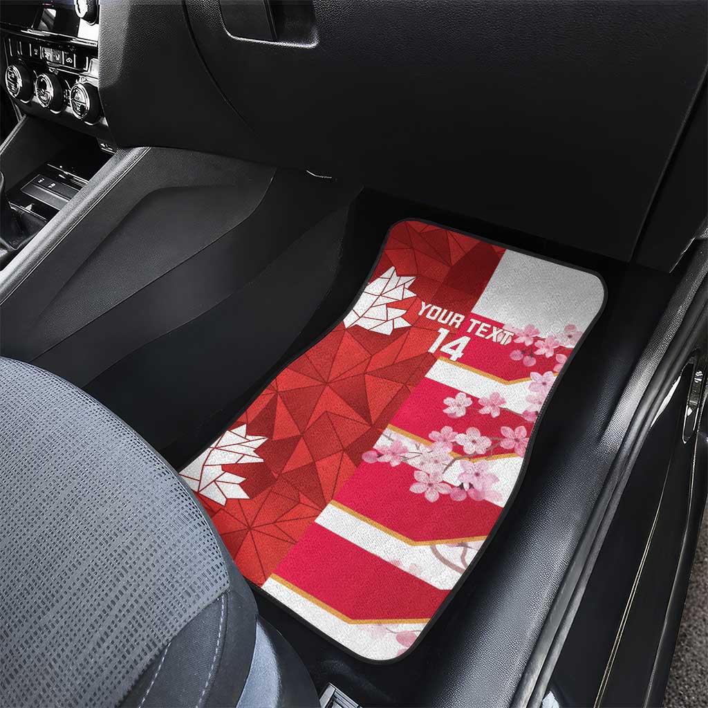 Canada and Japan Rugby Custom Car Mats Canucks Brave Blossoms Together Pacific LT14 - Polynesian Pride