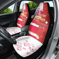 Canada and Japan Rugby Custom Car Seat Cover Canucks Brave Blossoms Together Pacific - Polynesian Pride
