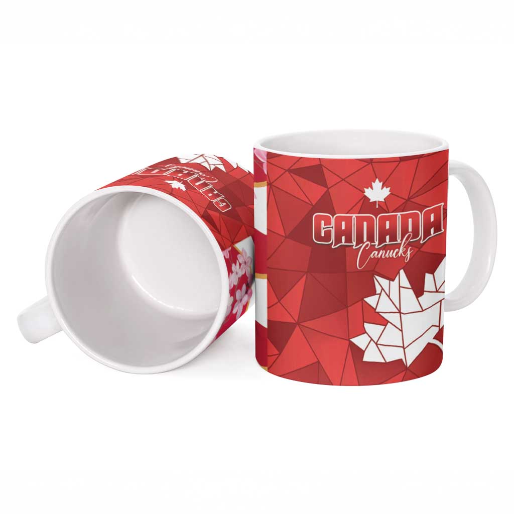 Canada and Japan Rugby Ceramic Mug Canucks Brave Blossoms Together Pacific LT14 - Polynesian Pride