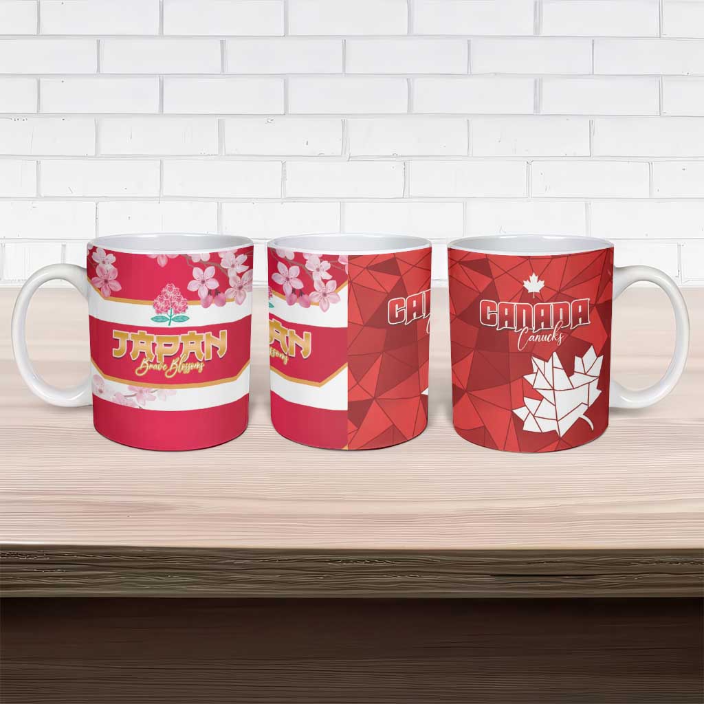Canada and Japan Rugby Ceramic Mug Canucks Brave Blossoms Together Pacific LT14 - Polynesian Pride