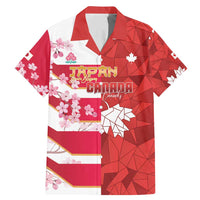 Canada and Japan Rugby Custom Family Matching Mermaid Dress and Hawaiian Shirt Canucks Brave Blossoms Together Pacific - Polynesian Pride