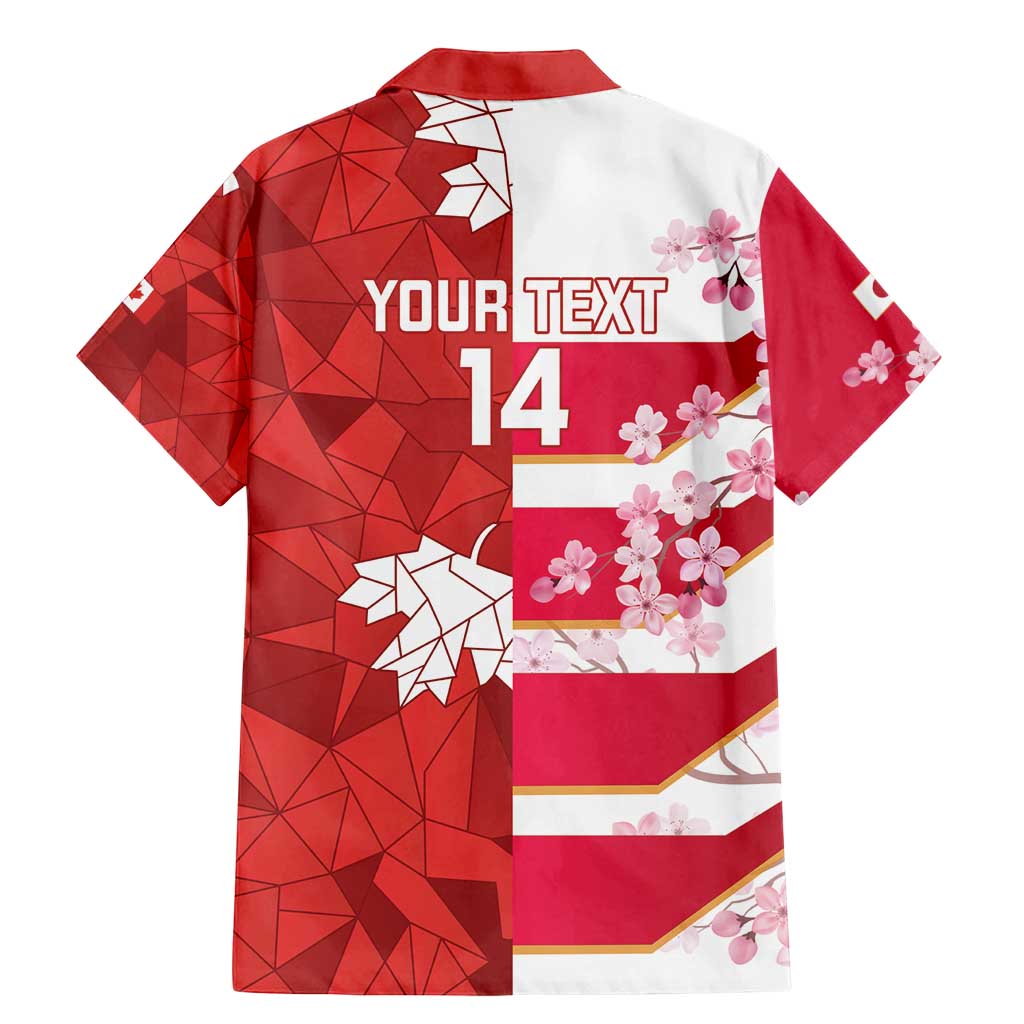 Canada and Japan Rugby Custom Family Matching Mermaid Dress and Hawaiian Shirt Canucks Brave Blossoms Together Pacific - Polynesian Pride