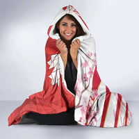 Canada and Japan Rugby Custom Hooded Blanket Canucks Brave Blossoms Together Pacific - Polynesian Pride