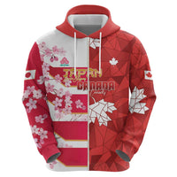Canada and Japan Rugby Custom Hoodie Canucks Brave Blossoms Together Pacific - Polynesian Pride