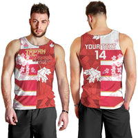 Canada and Japan Rugby Custom Men Tank Top Canucks Brave Blossoms Together Pacific LT14 - Polynesian Pride
