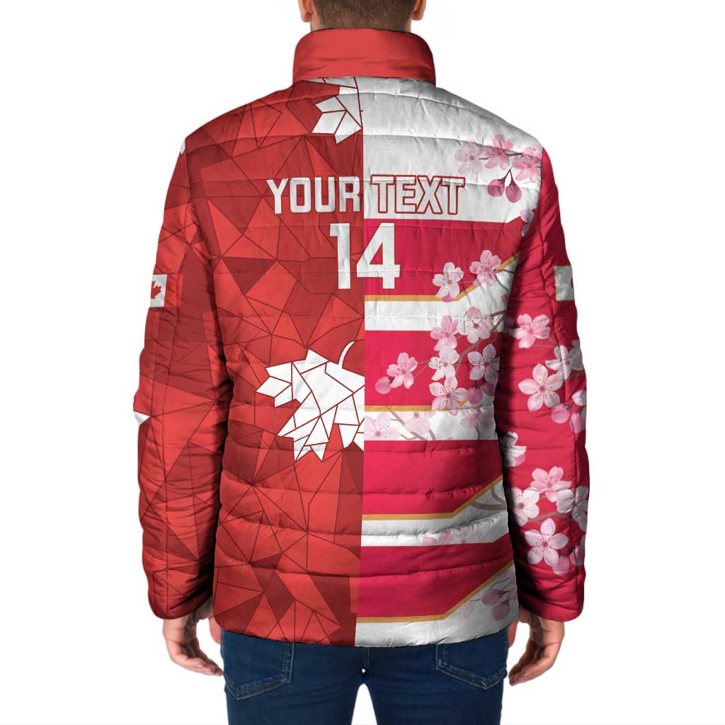 Canada and Japan Rugby Custom Padded Jacket Canucks Brave Blossoms Together Pacific LT14 - Polynesian Pride
