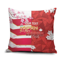 Canada and Japan Rugby Custom Pillow Cover Canucks Brave Blossoms Together Pacific - Polynesian Pride