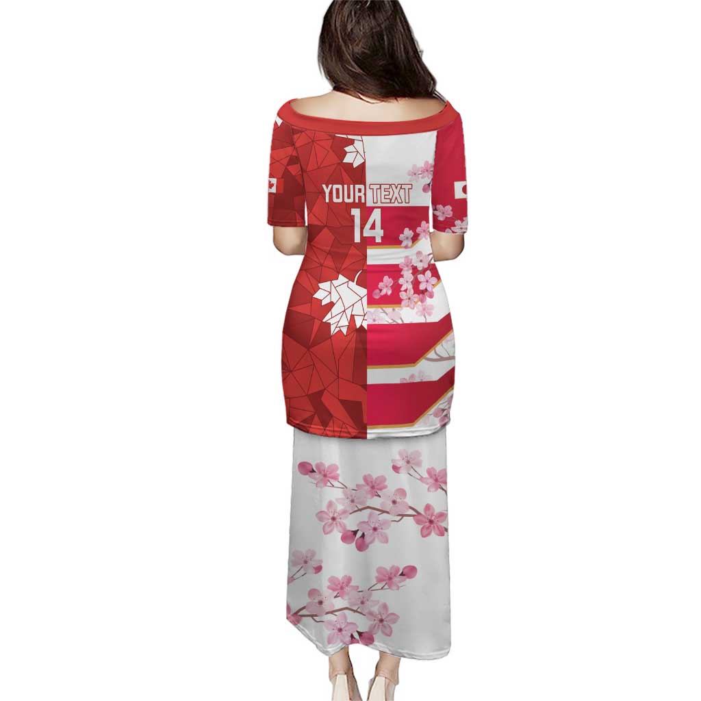 Canada and Japan Rugby Custom Puletasi Canucks Brave Blossoms Together Pacific - Polynesian Pride