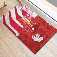 Canada and Japan Rugby Custom Rubber Doormat Canucks Brave Blossoms Together Pacific LT14 - Polynesian Pride