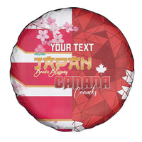 Canada and Japan Rugby Custom Spare Tire Cover Canucks Brave Blossoms Together Pacific - Polynesian Pride