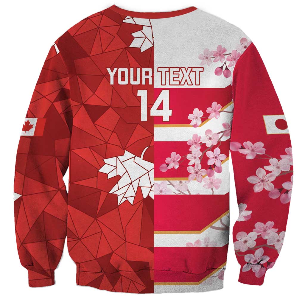 Canada and Japan Rugby Custom Sweatshirt Canucks Brave Blossoms Together Pacific LT14 - Polynesian Pride