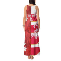 Canada and Japan Rugby Custom Tank Maxi Dress Canucks Brave Blossoms Together Pacific - Polynesian Pride