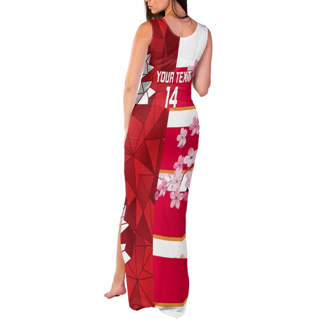 Canada and Japan Rugby Custom Tank Maxi Dress Canucks Brave Blossoms Together Pacific - Polynesian Pride