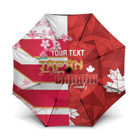 Canada and Japan Rugby Custom Umbrella Canucks Brave Blossoms Together Pacific - Polynesian Pride