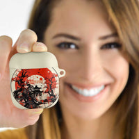 Samurai Warrior Japan AirPods Case Red-blossomed Tree Classic Japanese Stylized LT14 Red - Polynesian Pride
