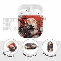 Samurai Warrior Japan AirPods Case Red-blossomed Tree Classic Japanese Stylized LT14 - Polynesian Pride