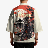 Samurai Warrior Japan Kimono Red-blossomed Tree Classic Japanese Stylized - Polynesian Pride