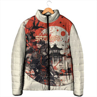 Samurai Warrior Japan Padded Jacket Red-blossomed Tree Classic Japanese Stylized LT14 - Polynesian Pride
