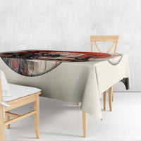 Samurai Warrior Japan Tablecloth Red-blossomed Tree Classic Japanese Stylized LT14 - Polynesian Pride
