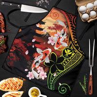 Hawaiian and Japanese Apron Koi Fish With Kanaka Polynesian Tattoo - Polynesian Pride