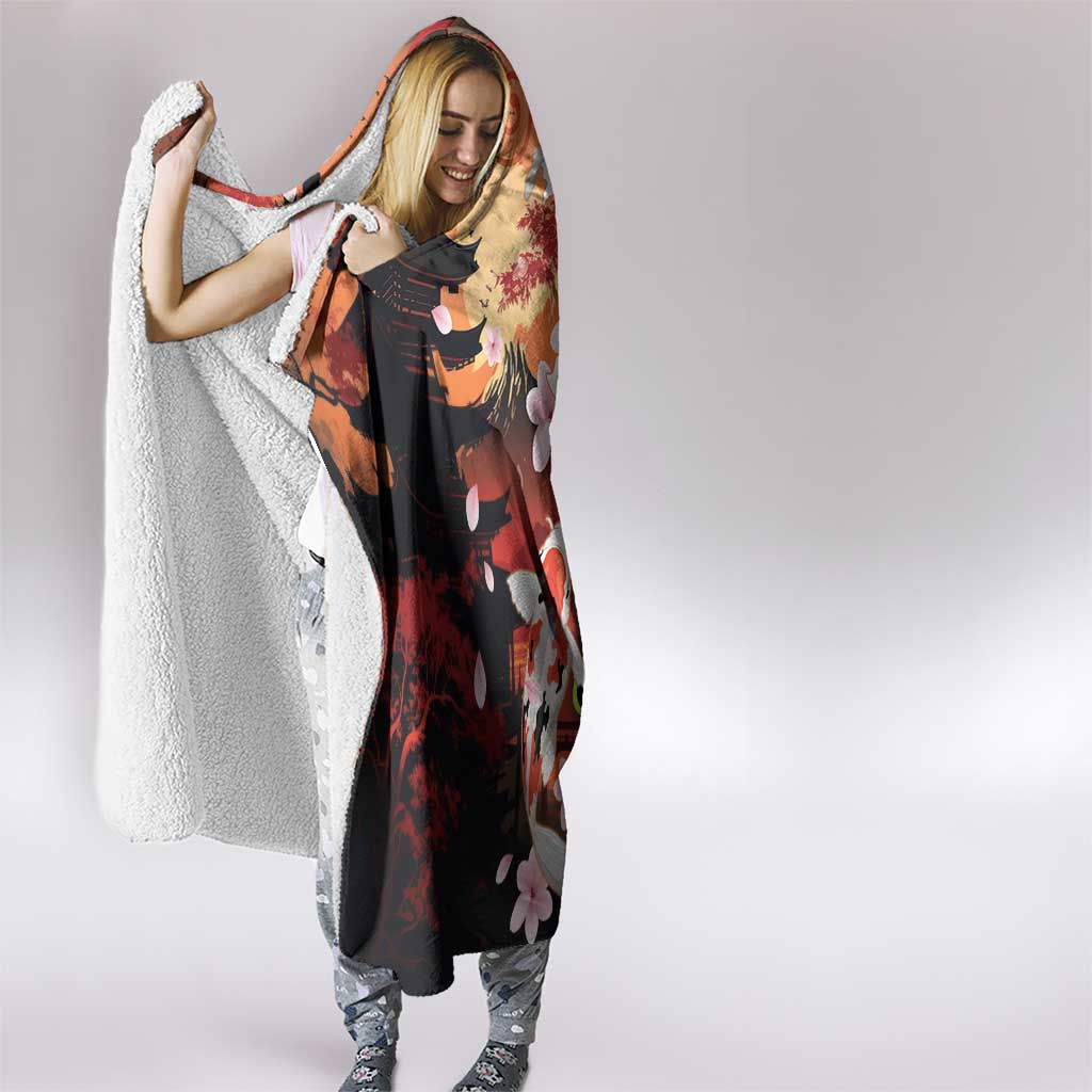 Hawaiian and Japanese Hooded Blanket Koi Fish With Kanaka Polynesian Tattoo - Polynesian Pride