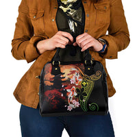Hawaiian and Japanese Shoulder Handbag Koi Fish With Kanaka Polynesian Tattoo - Polynesian Pride