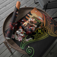 Hawaiian and Japanese Wrapping Paper Kanaka With Koi Fish Polynesian Tattoo LT14 - Polynesian Pride
