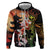 Hawaiian and Japanese Zip Hoodie Koi Fish With Kanaka Polynesian Tattoo - Polynesian Pride