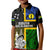 Personalised South Sea Islanders Kid Polo Shirt Kanakas With New Caledonia Coat Of Arms LT14 Kid Black - Polynesian Pride