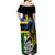 Personalised South Sea Islanders Off Shoulder Maxi Dress Kanakas With New Caledonia Coat Of Arms LT14 - Polynesian Pride