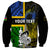 Personalised South Sea Islanders Sweatshirt Kanakas With New Caledonia Coat Of Arms LT14 - Polynesian Pride