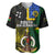 Personalised South Sea Islanders Baseball Jersey Kanakas With Vanuatu Coat Of Arms LT14 Black - Polynesian Pride