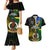 Personalised South Sea Islanders Couples Matching Mermaid Dress and Hawaiian Shirt Kanakas With Vanuatu Coat Of Arms LT14 Black - Polynesian Pride