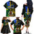 Personalised South Sea Islanders Family Matching Off Shoulder Long Sleeve Dress and Hawaiian Shirt Kanakas With Vanuatu Coat Of Arms LT14 - Polynesian Pride