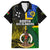 Personalised South Sea Islanders Family Matching Off Shoulder Long Sleeve Dress and Hawaiian Shirt Kanakas With Vanuatu Coat Of Arms LT14 Dad's Shirt - Short Sleeve Black - Polynesian Pride