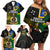 Personalised South Sea Islanders Family Matching Off Shoulder Short Dress and Hawaiian Shirt Kanakas With Vanuatu Coat Of Arms LT14 - Polynesian Pride