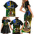 Personalised South Sea Islanders Family Matching Short Sleeve Bodycon Dress and Hawaiian Shirt Kanakas With Vanuatu Coat Of Arms LT14 - Polynesian Pride