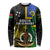 Personalised South Sea Islanders Long Sleeve Shirt Kanakas With Vanuatu Coat Of Arms LT14 Unisex Black - Polynesian Pride