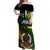 Personalised South Sea Islanders Off Shoulder Maxi Dress Kanakas With Vanuatu Coat Of Arms LT14 Women Black - Polynesian Pride