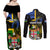 Personalised South Sea Islanders Couples Matching Off Shoulder Maxi Dress and Long Sleeve Button Shirts Kanakas With Fiji Coat Of Arms LT14 - Polynesian Pride