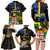 Personalised South Sea Islanders Family Matching Long Sleeve Bodycon Dress and Hawaiian Shirt Kanakas With Fiji Coat Of Arms LT14 - Polynesian Pride