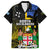 Personalised South Sea Islanders Family Matching Long Sleeve Bodycon Dress and Hawaiian Shirt Kanakas With Fiji Coat Of Arms LT14 Dad's Shirt - Short Sleeve Black - Polynesian Pride